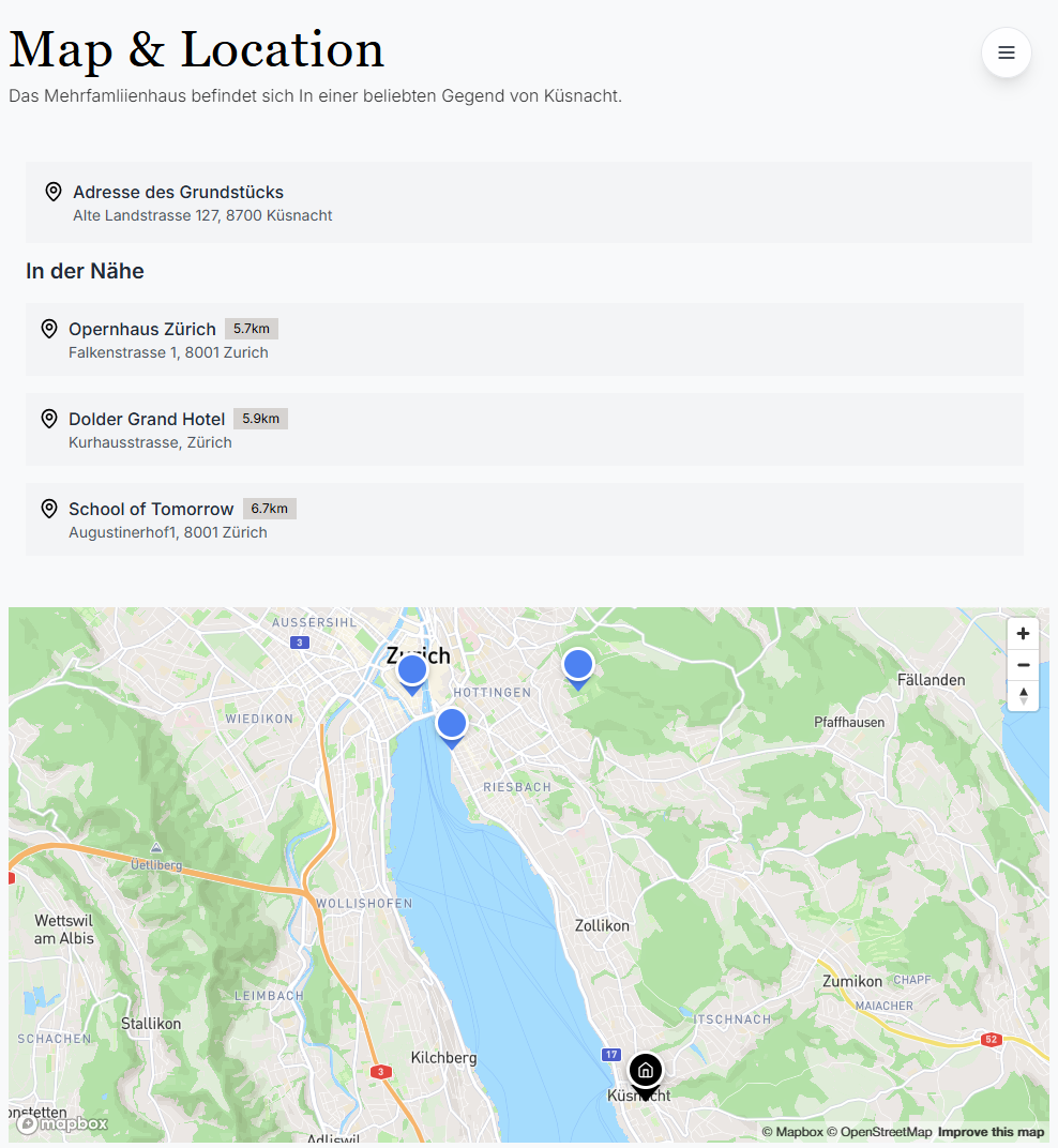 VisionProjects Editor – Lage und Umgebung