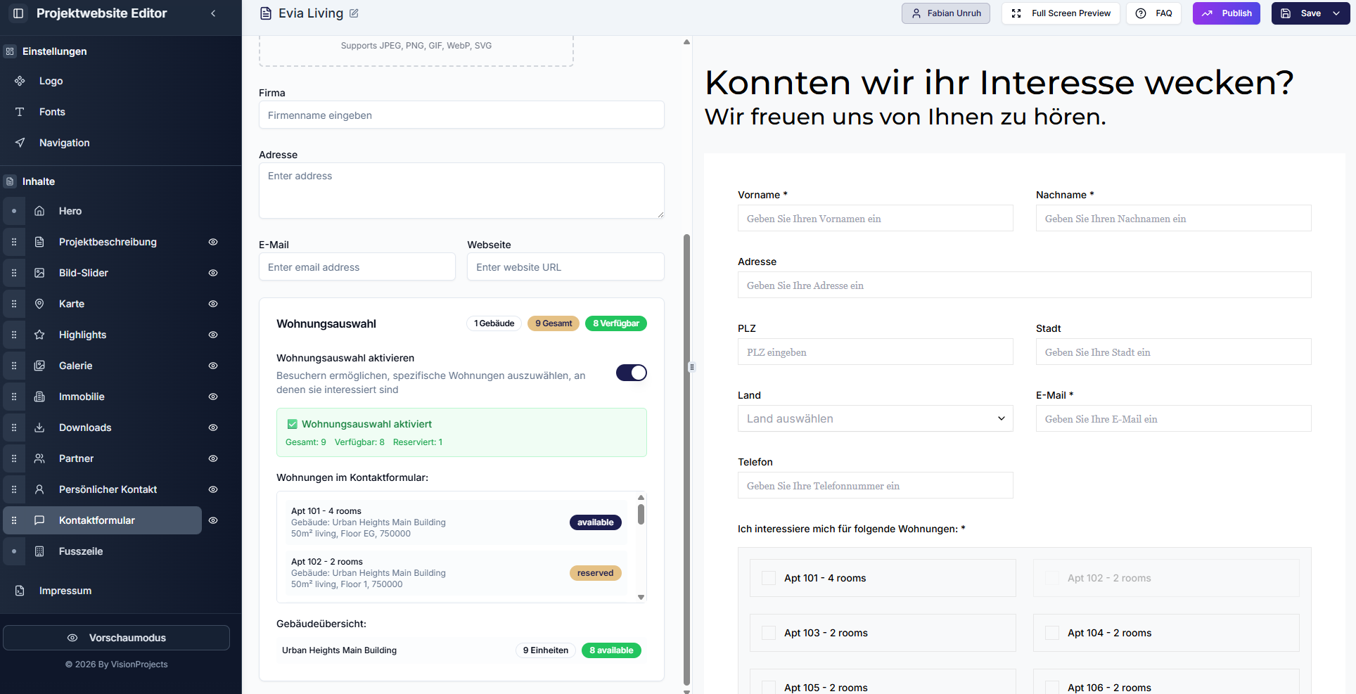 Kontaktformular & Leads